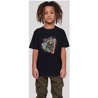 F4NT4STIC T-Shirt Marvel Guardians of the Galaxy Neon Rocket Unisex Kinder,Premium Merch,Jungen,Mädchen,Logo Print von F4NT4STIC