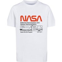 F4NT4STIC T-Shirt NASA Classic Space Shuttle White Unisex Kinder,Premium Merch,Jungen,Mädchen,Bedruckt von F4NT4STIC