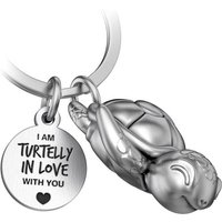 FABACH Schlüsselanhänger Schildkröte Snappy mit Gravur - Turtelly in Love - Geschenk Partner von FABACH