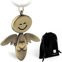 FABACH Schlüsselanhänger Schutzengel Smile mit Herz - Engel aus Metall - Geschenk Glücksbringer von FABACH