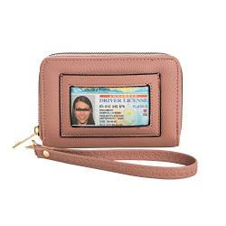FACAI RFID-Damen-Geldbörse mit Kreditkartenfächern – Reisebrieftasche, Malvenfarben, Classic von FACAI