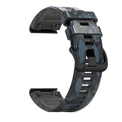 FACDEM 22 x 26 mm Leder-Silikon-Uhrenarmband für Garmin Fenix 5/5X Plus 6/6X Pro Fenix 7X 7 Smart-Armband, Schnellverschluss-Armband, 26mm For Fenix 6X 6XPro, Achat von FACDEM