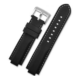 FACDEM Silikon-Uhrenarmband für Tudor Pelagos Serie 25500TN 25600TN, schwarzes wasserdichtes Gummi, 22 mm, spezielles Bandanstoß, 22 mm, Achat von FACDEM