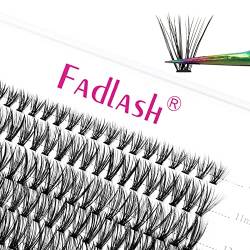 Fadlash Cluster Wimpern 30 Wurzel 0.07mm D Curl 8-15mm Gemischte Länge 120pcs Selbst-Anwendung DIY Einzelne Cluster Wimpern von FADLASH