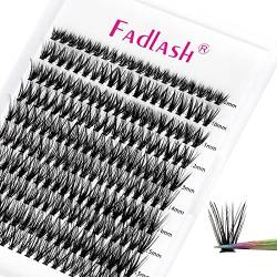 Lash Clusters Extensions Large Tray 40D Individual Lashes Mixed Tray Volume Cluster Lashes Black Mink Under Eyelash Clusters DIY Lash Extension Kit (40D-0.07-D, 8-16mm) von FADLASH