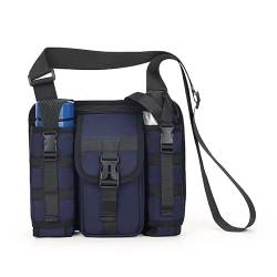 Reisetasche für ältere und ältere Menschen im Freien, Aufbewahrungstasche mit mehreren Taschen, Oxford-Stofftasche mit Getränkehalter, Freizeitsport-Umhängetasche mit hoher Kapazität (Blau) von FAFOUR