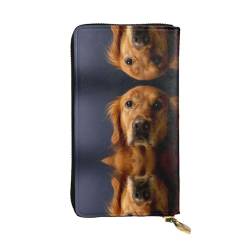 FAIRAH Jack Russell Hunde-Geldbörse aus Leder, mit Reißverschluss, Kreditkartenetui, Unisex Version, Golden Retriever, Einheitsgröße von FAIRAH