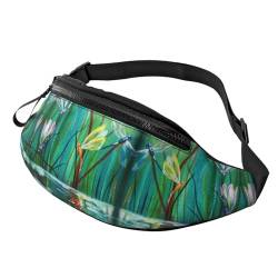 Hüfttasche mit tropischem Strand-Hängematten-Druck, hochdichte Polyesterfaser, bequem und flexibel, geeignet für den täglichen Gebrauch, Tanzen mit Libellen, Einheitsgröße von FAIRAH