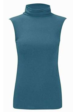 FAIRY TRENDZ LTD Damen Pullover mit Rollkragen, Übergröße, Größen 34-54 Gr. 38-40, blaugrün von FAIRY TRENDZ LTD