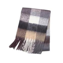 Damen Wollschal Winter Warm Kariert Schals Große Weiche Quaste Herbst Schals und Wraps Dicker Flauschiger Schal für Damen, Kaffee, Einheitsgröße von FAIRY TRENDZ