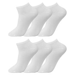 FAIRY TRENDZ Damen Sneaker Socken für rutschfeste niedrig geschnittene Knöchelsocken 12 Paar Herren Sneaker Invisible Footies Loafers Bootsschuhe Socken, Weiß (12 Paar), One size von FAIRY TRENDZ