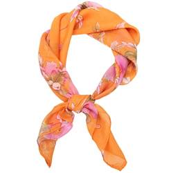 FAIRYGATE Bandana Damen Kopftuch Quadrates Bedrucktes Halstuch Satin Seidentuch Schal Chiffon DA2614 von FAIRYGATE