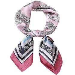 FAIRYGATE Damenschal Faux Seidenschal Seidentuch Leicht Bandana Halstuch Kopftuch Elegante Tuch Geschenk für Frauen 26012 von FAIRYGATE