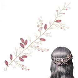 FAIRYGATE Kopfkette Roségold Hochzeit Stirnbänder Braut Stirnband Haarband Bohemien Haarreifen Kopfschmuck für Damen 4724 von FAIRYGATE