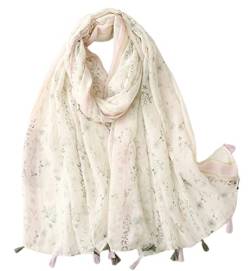 FAIRYGATE Schal Damen Beige Tuch Schultertuch für Elegant Halstuch Zeremonie Stola für Den Sommer Tücher Schals für Frauen 18241 von FAIRYGATE