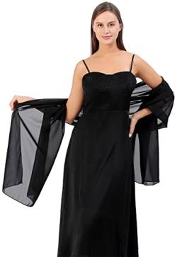 FAIRYGATE Schal Damen Chiffon Stola Schals Festliche Langschal für Abendkleid oder Brautkleid Stola Damen Festlich A0405 von FAIRYGATE