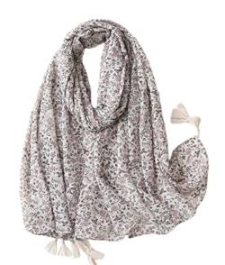 FAIRYGATE Schal Damen Stola für Frauen Schultertuch Eleganter Halstuch mit floralem Muster Hochwertiger Schals für Mädchen 61015 von FAIRYGATE