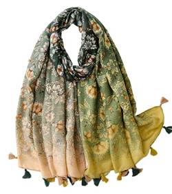 FAIRYGATE Schal Stola für Abendkleid Schultertuch Eleganter Halstuch mit floralem Muster Seiden Hochwertiger Schal für Mädchen Umschlagstuch weicher Schlauchschal 61009 von FAIRYGATE