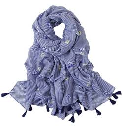 FAIRYGATE Schal für Frauen Schals & Tücher für Damen Halstuch XXL Muster mit Fransen Stola Mädchen Tuch 58017, 90 * 180 cm von FAIRYGATE