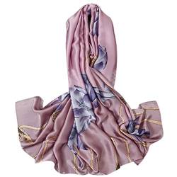 FAIRYGATE Seidenschals Damen Große Seidentücher für Frauen Stilvoll Stola Seidentuch Halstuch Pashmina Langer Schal Leicht Seidentuch Silk Schal Halstuch Tuch Geschenk Frauen 79018 von FAIRYGATE