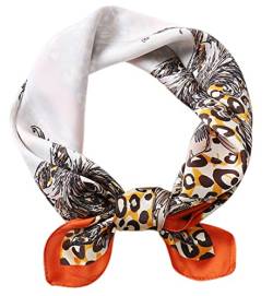 FAIRYGATE Seidentuch Damen Seide Leicht Seidenschal Bandana Halstuch Kopftuch Elegante Schal Tuch Geschenk für Frauen 26007 von FAIRYGATE