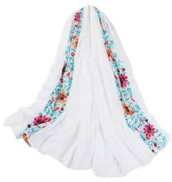 FAIRYGATE Tücher Damen Schal Damen Farben XXL Blumen Tuch Stola für Abendkleid Hochzeit Schal Halstuch DA1912 von FAIRYGATE