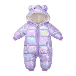 FAIRYRAIN Baby Kinder Junge Mädchen Daunenanzug Daunenmantel Herbst Winter Jumpsuit Schneeanzug Spielanzug Overall Bär Strampler (18-24 Monate, Color#I) von FAIRYRAIN