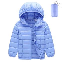 FAIRYRAIN Kinder Junge Mädchen Daunenmantel Daunenjacken Ultraleichte Wattierte Jacke Steppjacke Daunenmantel Mit Tasche7-8 Jahre von FAIRYRAIN