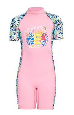 FAIRYRAIN Kinder Jungen Mädchen Einteiler Kurzarm Schwimmanzug UV Schutz Bademode Taucheranzug Badeanzug UPF 50+ Schwimmanzug Fullsuit für Wassersport XL von FAIRYRAIN