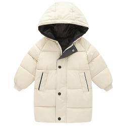 FAIRYRAIN Kinder Jungen Mädchen Winterjacke Puffer Jacke mit Kapuze Lang Herbst Winter Warmer Mäntel Leichte Daunenmantel 130 von FAIRYRAIN