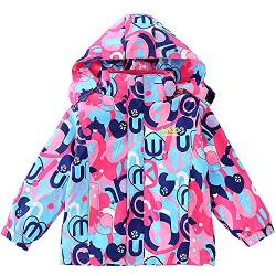 FAIRYRAIN Kinder Mädchen 3-in-1 Winter Warme Softshelljacken Kinderjacke Regenjacke Wanderjacke mit Fleecefutter Funktionsjacke Outdoorjacke 120 von FAIRYRAIN