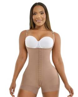 Melibelt 1027 Fajas Colombianas Reductoras Y Moldeadoras Shapewear für Frauen Bauchkontrolle Faja Reloj de Arena, mokka, X-Small von FAJAS MELI'BELT