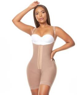 Melibelt 2030 Fajas Colombianas Reductoras Y Moldeadoras Shapewear für Frauen Bauchkontrolle Faja Reloj de Arena, Braun, X-Large von FAJAS MELI'BELT