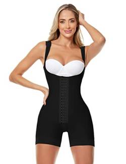 Melibelt 2032 Fajas Colombianas Reductoras Y Moldeadoras Shapewear für Damen, Bauchkontrolle, Faja Reloj de Arena, Schwarz, Medium von FAJAS MELI'BELT