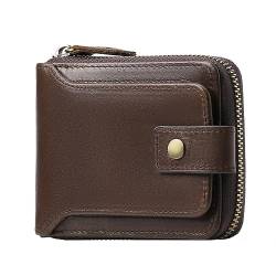 FALAN MULE Geldbörse Herren Echtem Lede RFID Schutz Portmonee Wallet Brieftasche mit Coin Reißverschluss Pocket Geldbeutel für Männer von FALAN MULE