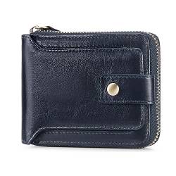 FALAN MULE Geldbörse Herren Echtem Lede RFID Schutz Portmonee Wallet Brieftasche mit Coin Reißverschluss Pocket Geldbeutel für Männer von FALAN MULE