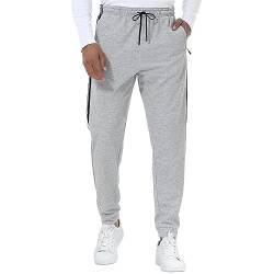 FALARY Jogginghose Herren S Graue Trainingshose Lang Freizeithose Sporthose Jogging Sport Sweathose Extra Lange Beine Sweatpants Dicke Track Training von FALARY