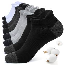 FALARY Sportsocken Herren 39-42 Kurz Sneaker Socken Damen 39-42 Laufsocken Sport Running Socken Kurzsocken Baumwolle Atmungsaktiv 8 Paar,Mix von FALARY