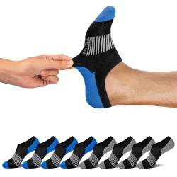 FALARY Sportsocken Herren 47-49 Socken Herren 47-49 Schwarz 8 Paar Sneaker Socken Herren 47-50 Unsichtbare Laufsocken kuschelsocken Blau von FALARY