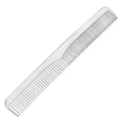 Faleto Gratis Gravur, Profi Schneidekamm Haarschneidekamm Anti-Statik Friseur Kamm Frisierkamm Metallkamm für Damen und Herren aus Metall, Weiß - Personalized Kundenspezifische Gravur (#08, 178*24mm) von FALETO