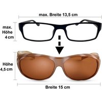 FALINGO Sonnenbrille Sonnenüberbrille Überzieh Sonnenbrille Überbrille Überziehbrille FLEXI EDITION polarisiert UV 400 von FALINGO