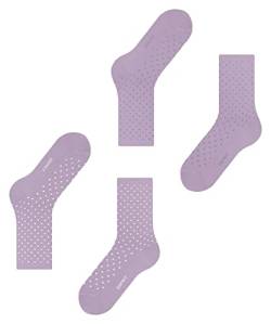 ESPRIT Damen Socken Fine Dot 2-Pack, Biologische Baumwolle, 2 Paar, Blau (Mauve 6904), 35-38 von FALKE
