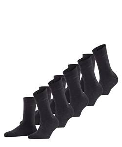 ESPRIT Damen Socken Solid 5-Pack W SO Baumwolle einfarbig 5 Paar, Grau (Anthracite Melange 3080), 36-41 von FALKE