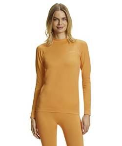 FALKE Damen Funktionsshirt Maximum Warm Trend, Funktionsmaterial, 1 Stück, Orange (Orangette 8155), M von FALKE