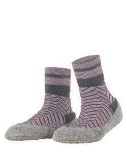 FALKE Damen Hausschuhe Cosyshoe Herringbone, Schurwolle, 1 Paar, Grau (Grey Melange 3270), 37-38 von FALKE