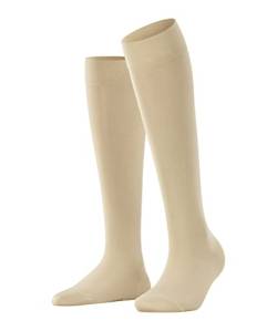 FALKE Damen Kniestrümpfe Cotton Touch W KH Baumwolle lang einfarbig 1 Paar, Beige (Cream 4011), 35-38 von FALKE