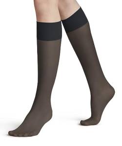 FALKE Damen Kniestrümpfe Pure Matt 20 DEN W KH transparent einfarbig 1 Paar, Grau (Graphite 3146) neu - umweltfreundlich, 35-38 von FALKE