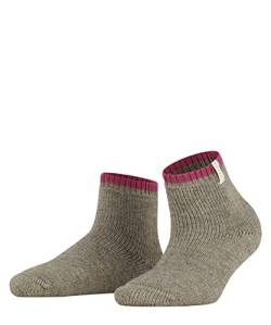 FALKE Damen Kurzsocken Cosy Plush W SSO Alpakawolle gemustert 1 Paar, Braun (Nut Melange 4770), 35-38 von FALKE