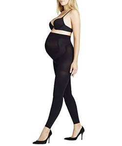 FALKE Damen Leggings 9 Months 80 DEN W LE Blickdicht Schwangerschaft 1 Stück, Schwarz (Black 3009), S von FALKE