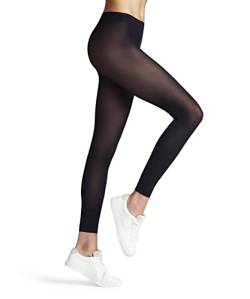 FALKE Damen Leggings Matt Deluxe 30 DEN W LE Transparent einfarbig 1 Stück, Blau (Marine 6179), S-M von FALKE